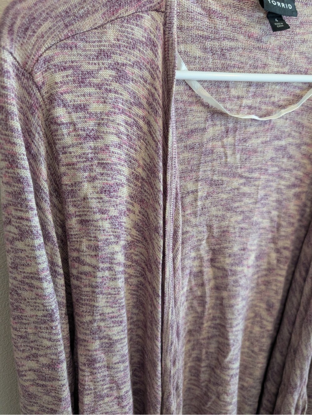 Torrid Women's Plus Size 4x Purple Open Front Cardigan Sweater Lightweight EUC - Picture 3 of 3